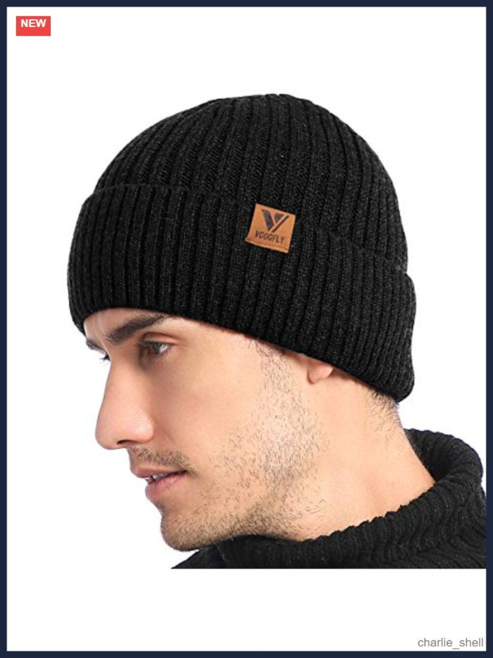 Lined Slouchy Knit Skull Cap Warm Striped Winter Beanie
